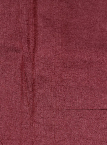 Rust Tussar Silk Saree
