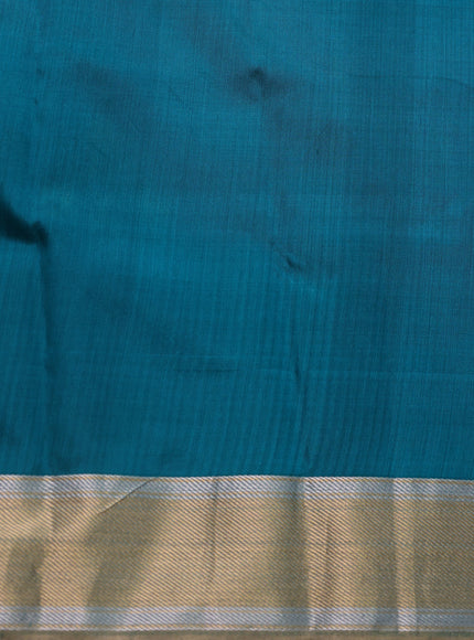 Blue Tussar Silk Saree