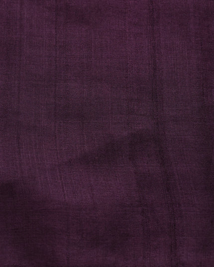 Wine Tussar Silk Saree
