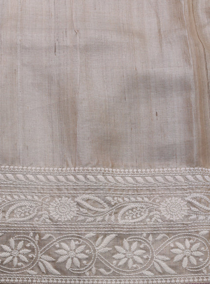 Purple Tussar Silk Saree
