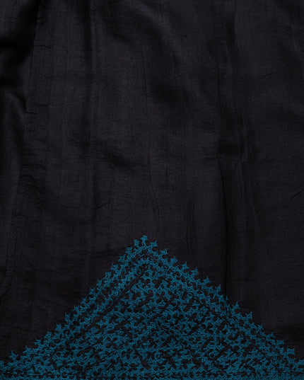 Black Tussar Silk Saree