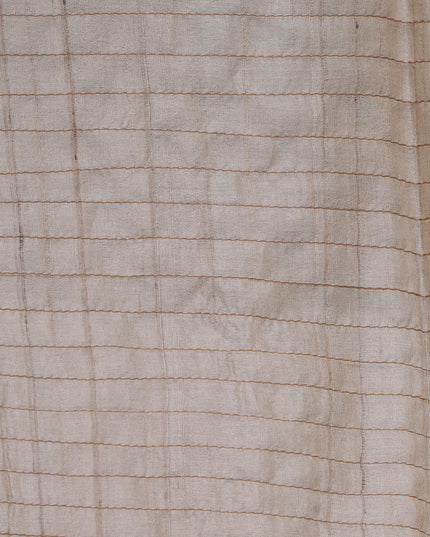 Grey Tussar Silk Saree