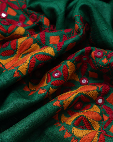 Green Tussar Silk Saree