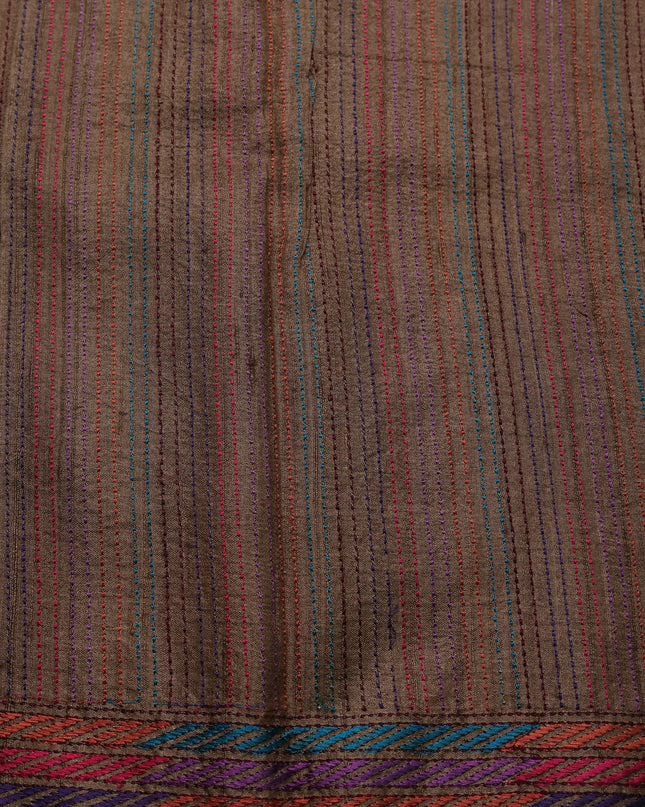 Brown Tussar Silk Saree