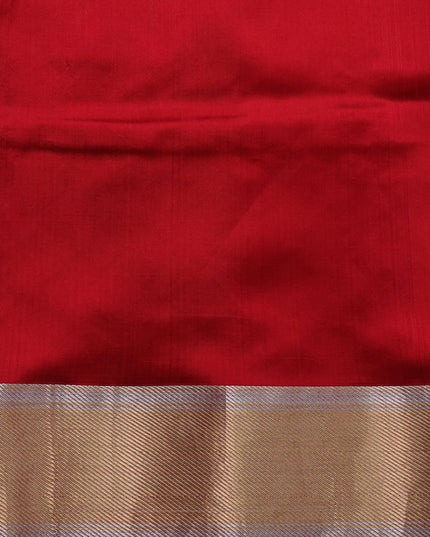 Red Banarasi Chanderi Silk Saree