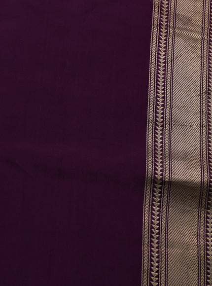 Purple Banarasi Chanderi Silk Saree
