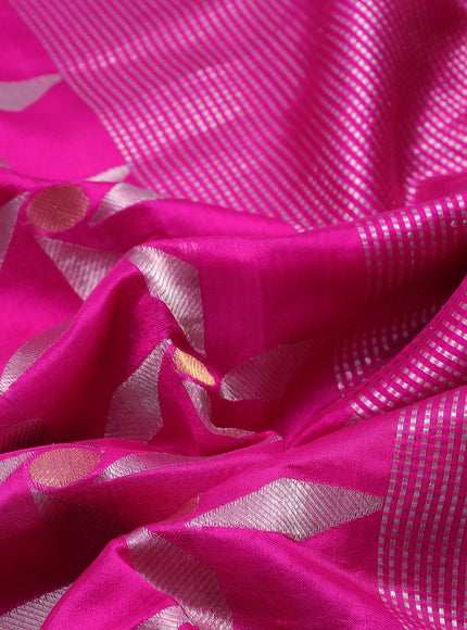 Hot Pink Banarasi Chanderi Silk Saree