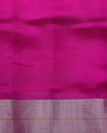 Hot Pink Banarasi Chanderi Silk Saree