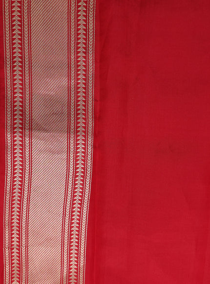 Red Banarasi Chanderi Silk Saree