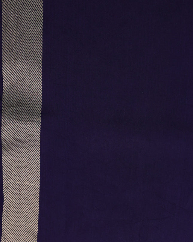 Blue Banarasi Chanderi Silk Saree