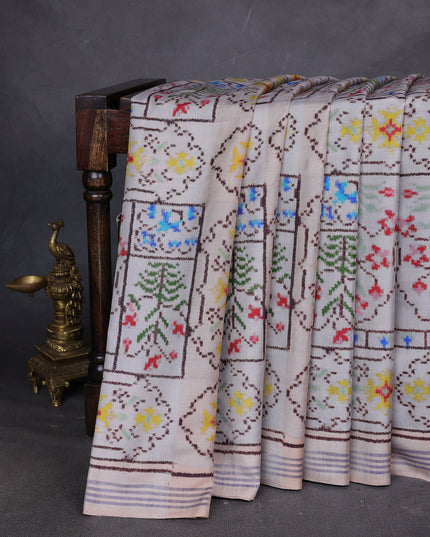 Beige-Brpwn Patan Patola Saree