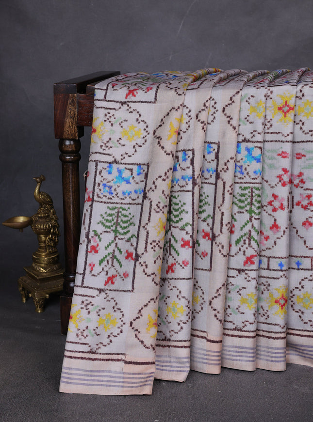 Beige-Brpwn Patan Patola Saree