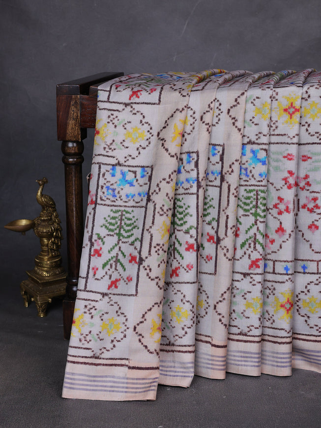 Beige-Brpwn Patan Patola Saree