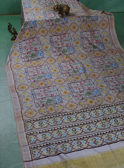 Beige-Brpwn Patan Patola Saree