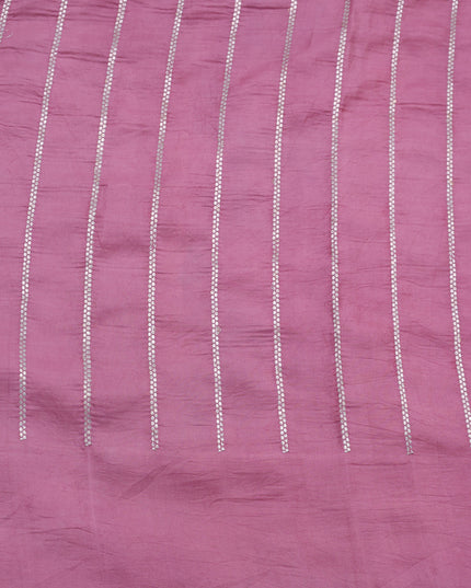 Yellow-Peach Banarasi Crepe Silk Saree