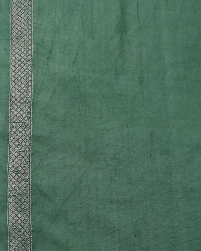 Yellow-Peach Banarasi Crepe Silk Saree