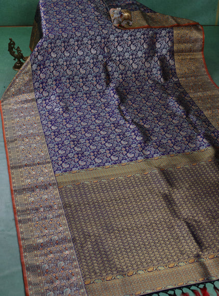 Blue Pure Kanchipuram Silk Saree