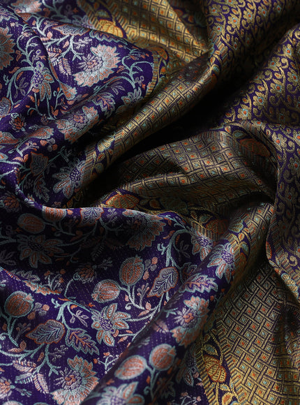 Blue Pure Kanchipuram Silk Saree