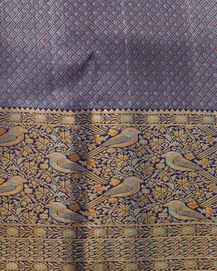 Blue Pure Kanchipuram Silk Saree