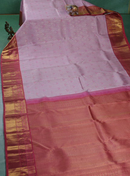 Light Pink-Peach Pink Pure Kanchipuram Silk Saree