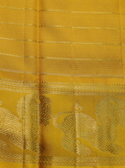 Yellow Kanchipuram Kota Saree