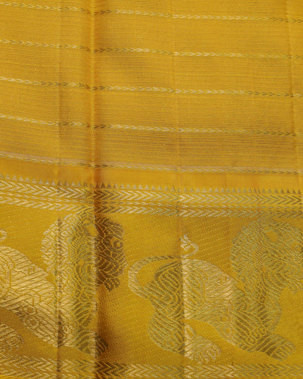 Yellow Kanchipuram Kota Saree