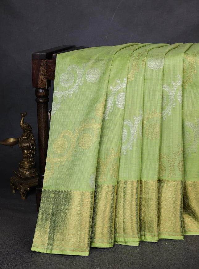 Green Kanchipuram Kota Saree
