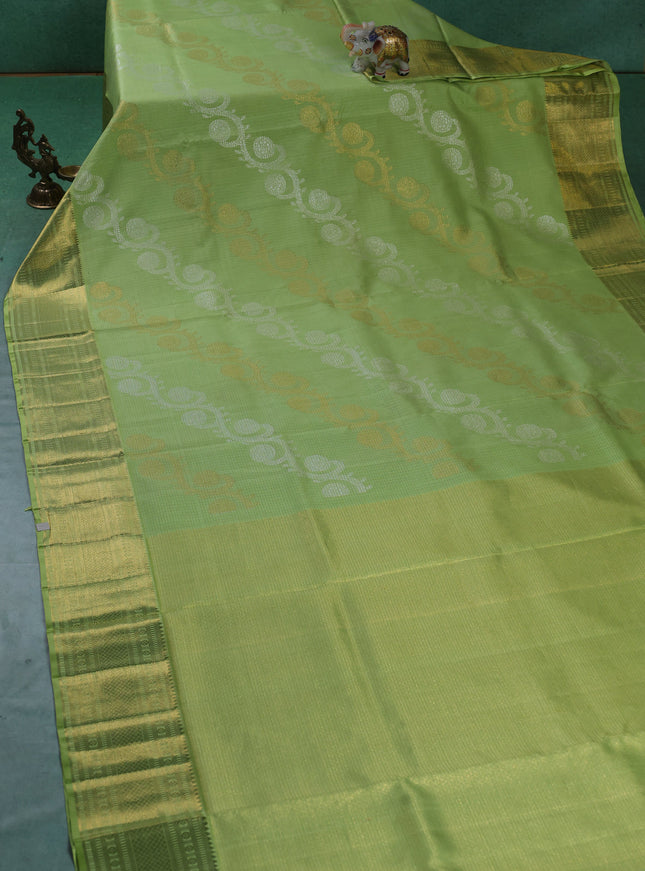 Green Kanchipuram Kota Saree