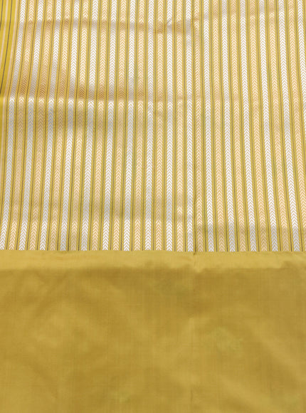 Light Yellow Banarasi Kora Saree