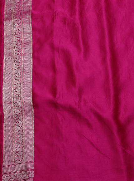 Rani Pink Banarasi Mushru Silk Saree