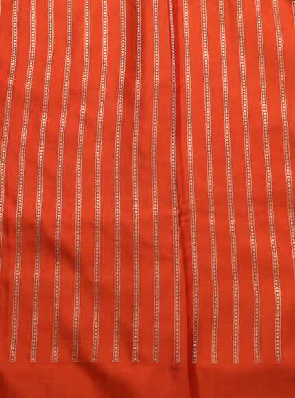 Orange Banarasi Silk Saree