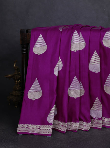 Purple Banarasi Silk Saree