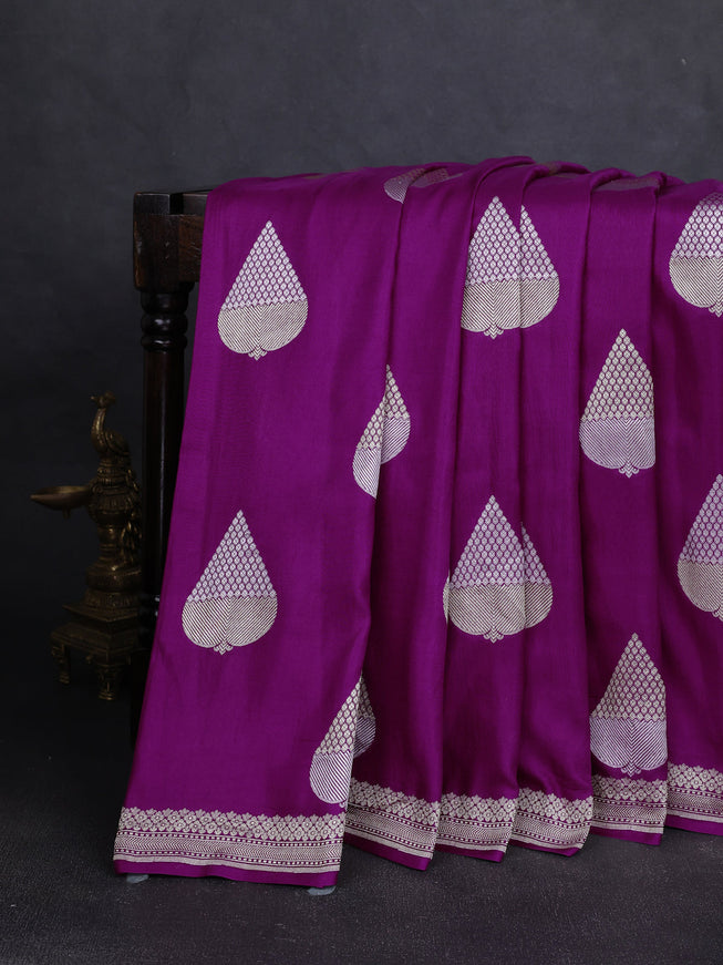 Purple Banarasi Silk Saree