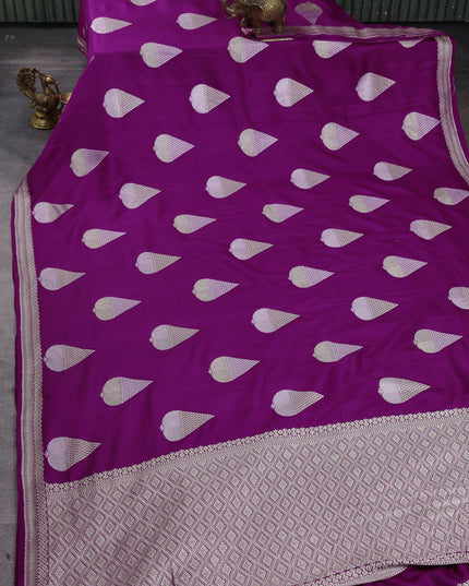 Purple Banarasi Silk Saree