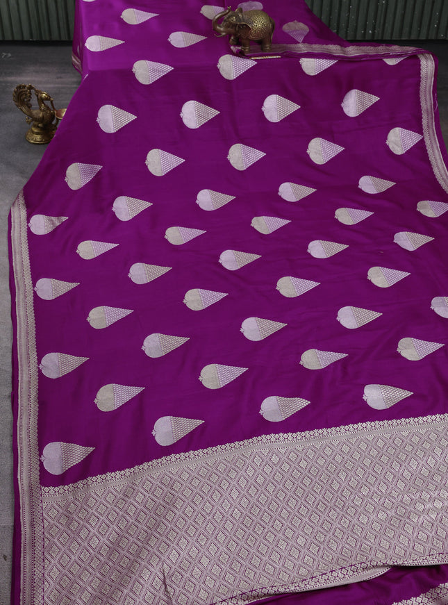 Purple Banarasi Silk Saree