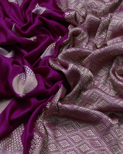 Purple Banarasi Silk Saree