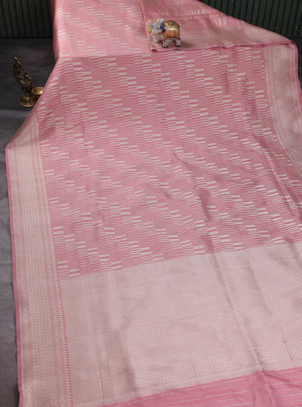 Peach Banarasi Silk Saree