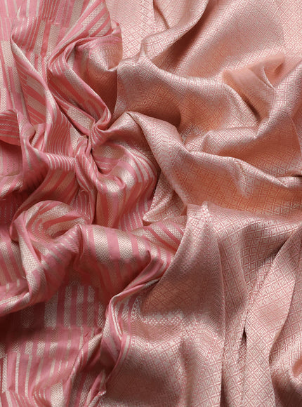 Peach Banarasi Silk Saree