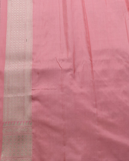 Peach Banarasi Silk Saree