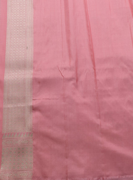 Peach Banarasi Silk Saree
