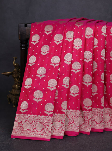 Rani Pink Banarasi Silk Saree