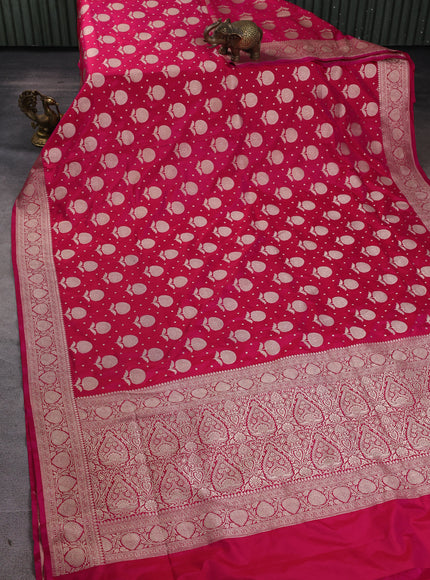 Rani Pink Banarasi Silk Saree