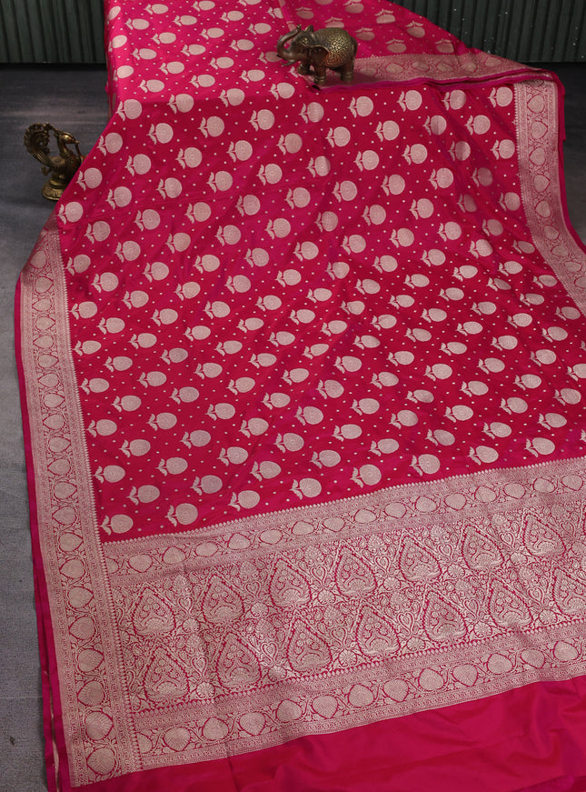 Rani Pink Banarasi Silk Saree
