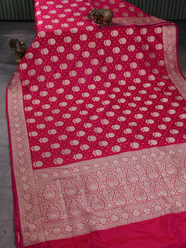 Rani Pink Banarasi Silk Saree