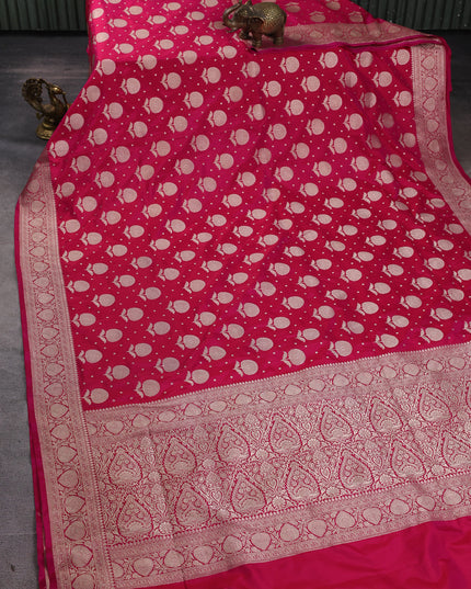 Rani Pink Banarasi Silk Saree