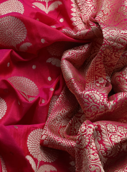 Rani Pink Banarasi Silk Saree