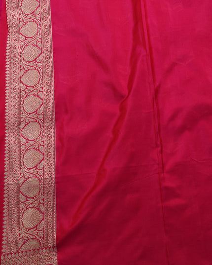 Rani Pink Banarasi Silk Saree