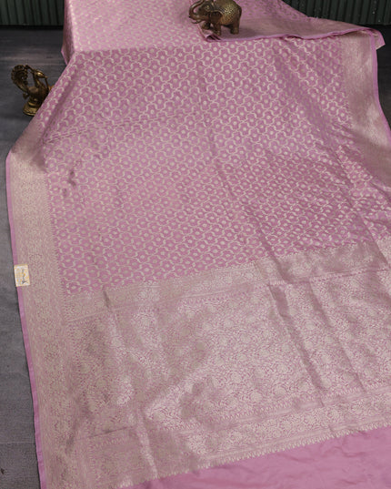 Pastel Pink Banarasi Silk Saree