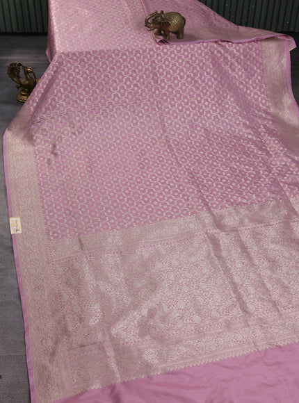 Pastel Pink Banarasi Silk Saree