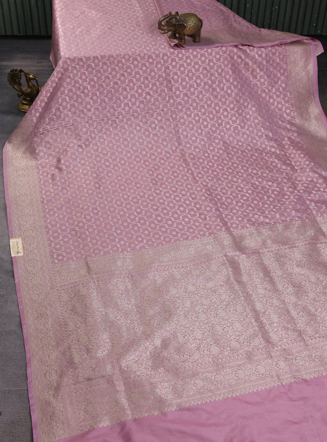 Pastel Pink Banarasi Silk Saree
